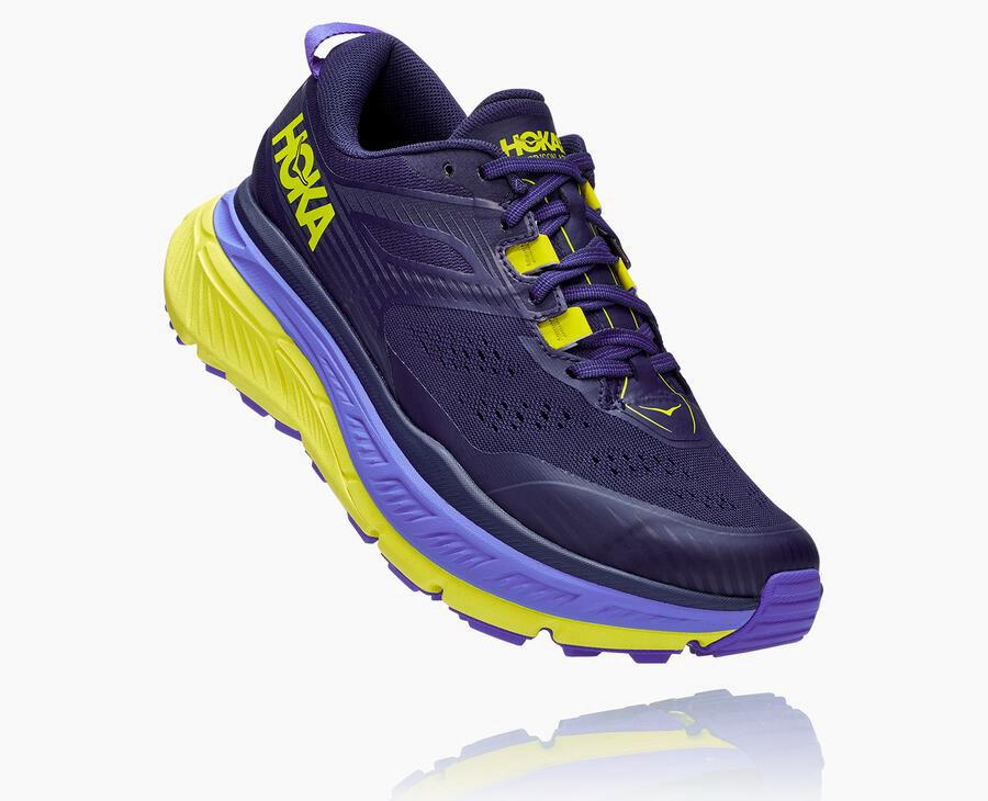 Hoka One One Mens Trail Shoes - Stinson Atr 6 - Blue/Green - IGRS54761